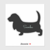 Personalisiert Basset Hound Aufkleber (Blatt)