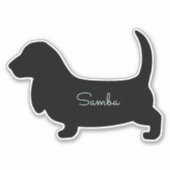 Personalisiert Basset Hound Aufkleber (Vorderseite)