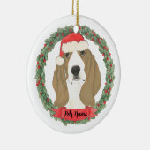 Personalisiert Basset Hound Keramik Ornament (Rechts)