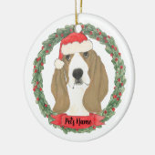 Personalisiert Basset Hound Keramik Ornament (Links)