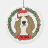 Personalisiert Basset Hound Keramik Ornament (Hinten)