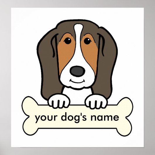 Personalisiert Basset Hound Poster (Vorne)
