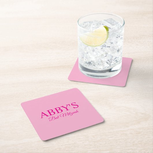 Personalisiert Bat Mitzvah Drink Untersetzer (Vor Ort)