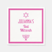 Personalisiert Bat Mitzvah Napkins Serviette (Vorderseite)