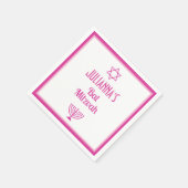 Personalisiert Bat Mitzvah Napkins Serviette (Ecke)