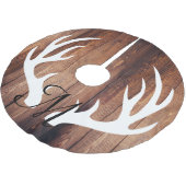 Personalisiert - Bauernhaus-hölzerne Polyester Weihnachtsbaumdecke (Schrägansicht)