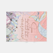 Personalisiert "Be a Mermaid" Fleecedecke (Vorderseite (Horizontal))
