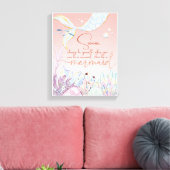 Personalisiert "Be a Mermaid" Leinwanddruck (Insitu (Wohnzimmer))