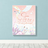 Personalisiert "Be a Mermaid" Leinwanddruck (Insitu (Holzboden))