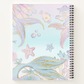 Personalisiert "Be a Mermaid" Pastel Glitzer Notizblock (Rückseite)