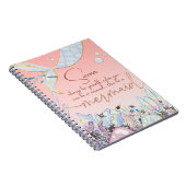Personalisiert "Be a Mermaid" Pastel Glitzer Notizblock (Rechte Seite)