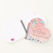 Personalisiert "Be a Mermaid" Pastel Glitzer Notizblock (Innenseite)