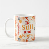 Personalisiert Be still und kennen Boho Christlich Kaffeetasse (Links)