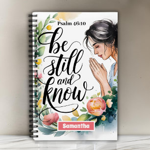 Personalisiert Be Still und Know Christlich Journa Notizblock