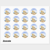 Personalisiert Beach Baby Boy Baby Shower Stickers (Blatt)