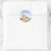 Personalisiert Beach Baby Boy Baby Shower Stickers (Tasche)