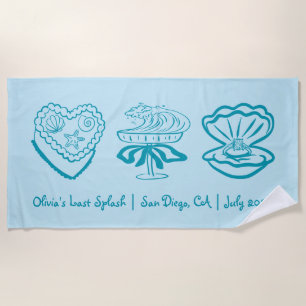 Personalisiert Beach Bachelorett Handtuchgeschenk Strandtuch