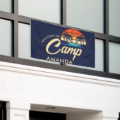 Personalisiert Beach Camp Junggeselinnen-Abschied  Banner (Äußeres Gebäude)