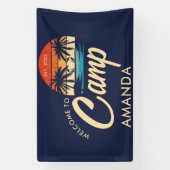 Personalisiert Beach Camp Junggeselinnen-Abschied  Banner (Vertikal)