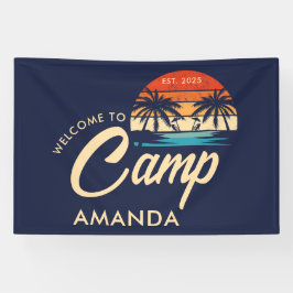 Personalisiert Beach Camp Junggeselinnen-Abschied  Banner