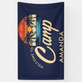 Personalisiert Beach Camp Junggeselinnen-Abschied  Banner (Vertikal)