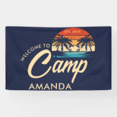 Personalisiert Beach Camp Junggeselinnen-Abschied  Banner (Horizontal)