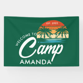 Personalisiert Beach Camp Junggeselinnen-Abschied  Banner