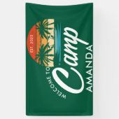 Personalisiert Beach Camp Junggeselinnen-Abschied  Banner (Vertikal)