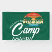 Personalisiert Beach Camp Junggeselinnen-Abschied  Banner (Horizontal)