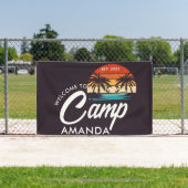 Personalisiert Beach Camp Junggeselinnen-Abschied  Banner (InSitu)