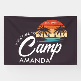 Personalisiert Beach Camp Junggeselinnen-Abschied  Banner