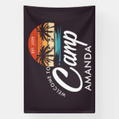 Personalisiert Beach Camp Junggeselinnen-Abschied Banner (Vertikal)