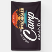 Personalisiert Beach Camp Junggeselinnen-Abschied  Banner (Vertikal)