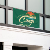 Personalisiert Beach Camp Junggeselinnen-Abschied  Banner (Äußeres Gebäude)