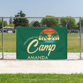 Personalisiert Beach Camp Junggeselinnen-Abschied Banner (InSitu)