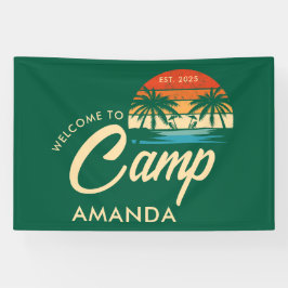 Personalisiert Beach Camp Junggeselinnen-Abschied  Banner