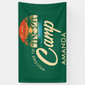Personalisiert Beach Camp Junggeselinnen-Abschied  Banner (Vertikal)