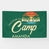 Personalisiert Beach Camp Junggeselinnen-Abschied  Banner (Horizontal)