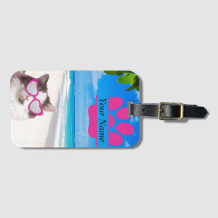 Personalisiert Beach Cat Gepäckträger Gepäckanhänger