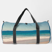 Personalisiert Beach Foto Blue Duffle Bag (Rückseite)