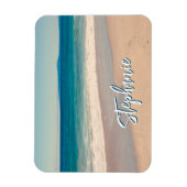 Personalisiert Beach Foto Blue Landschaftlich Magnet (Vertikal)
