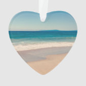 Personalisiert Beach Foto Blue Landschaftlich Ornament (Rückseite)