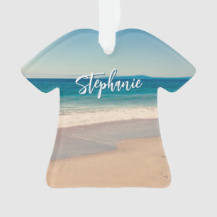 Personalisiert Beach Foto Blue Landschaftlich Ornament