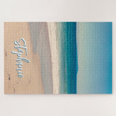 Personalisiert Beach Foto Blue Landschaftlich Puzzle (Horizontal)