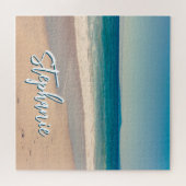Personalisiert Beach Foto Blue Landschaftlich Puzzle (Horizontal)