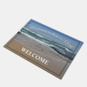 Personalisiert Beach House Door Mat Fußmatte (Schrägansicht)