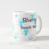 Personalisiert Beach House Kaffee Tasse (Vorderseite Rechts)