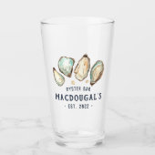 Personalisiert Beach House Oyster Bar Glas (Vorderseite)