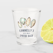 Personalisiert Beach House Oyster Shack Schnapsglas (Vorderseite)