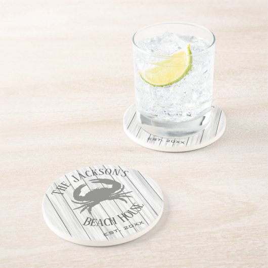 Personalisiert Beach House Untersetzer (Seite)